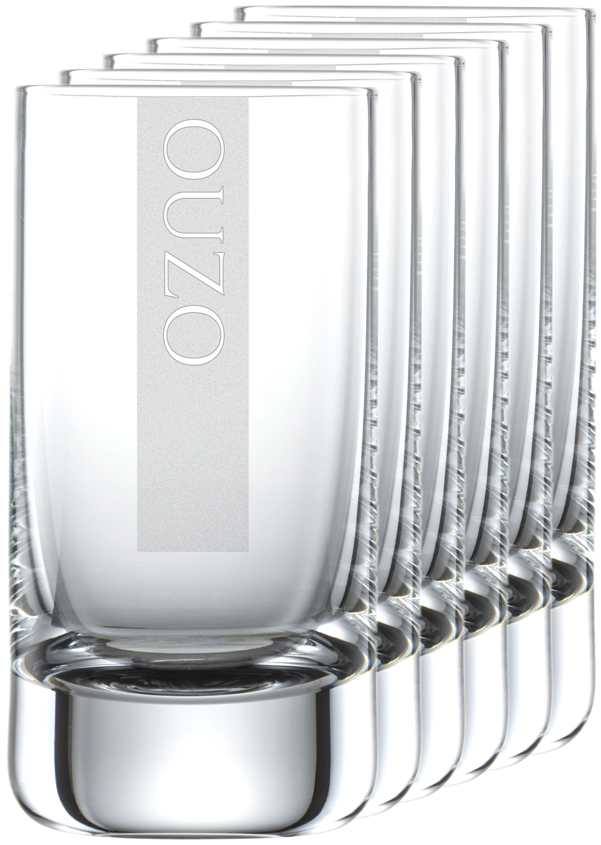 OUZO Gläser | 6 Stück 5cl Schott Schnapsglas | CoolGlas
