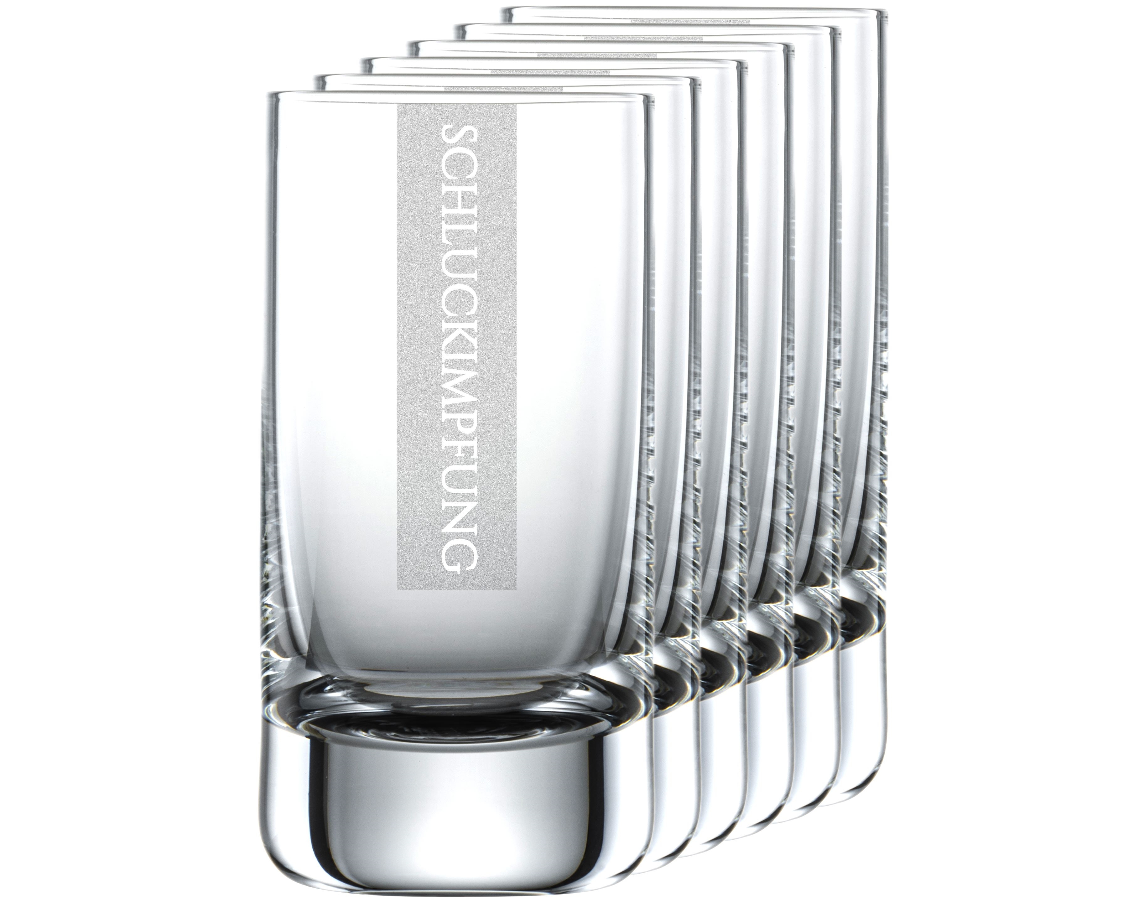 SCHLUCKIMPFUNG Gläser | 6 Stück 5cl Schott Schnapsglas | CoolGlas