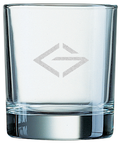 Arcoroc Islande Whiskyglas 30cl| Wasserglas| mit Logogravur