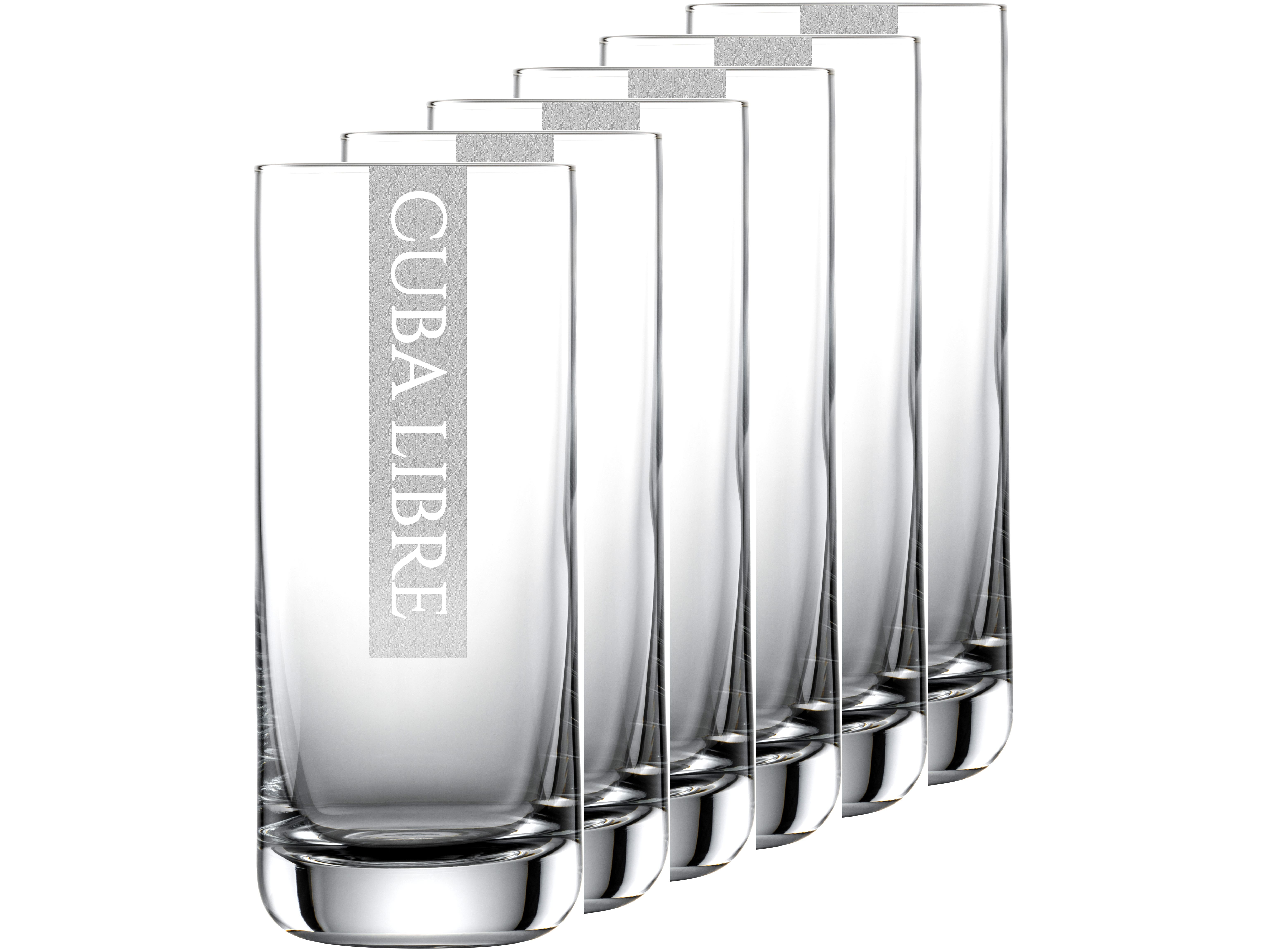 CUBA LIBRE Gläser | 6 Stück 390ml Schott Longdrinkglas | CoolGlas 