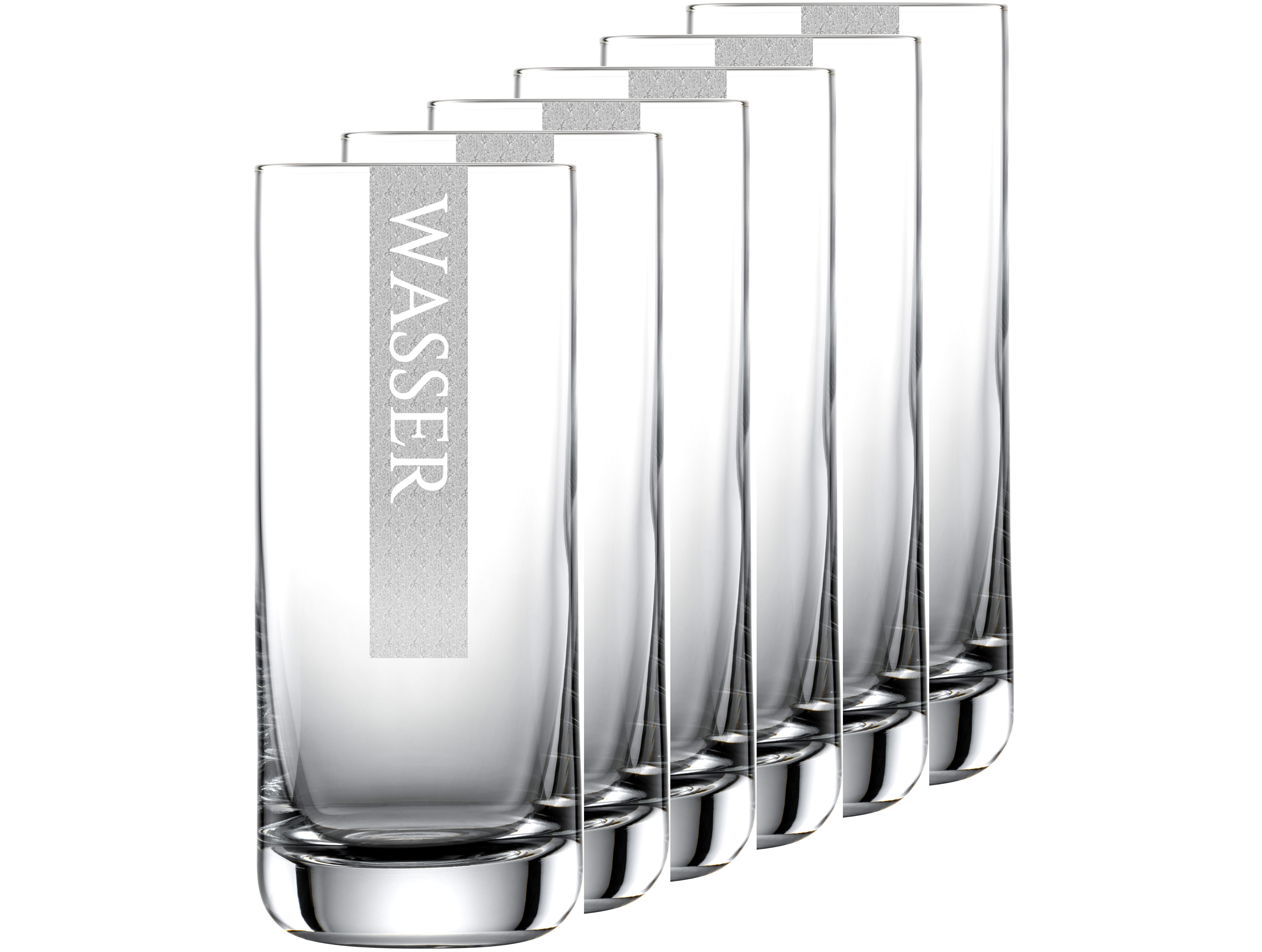 WASSER Gläser | 6 Stück 390ml Schott Trinkglas | CoolGlas