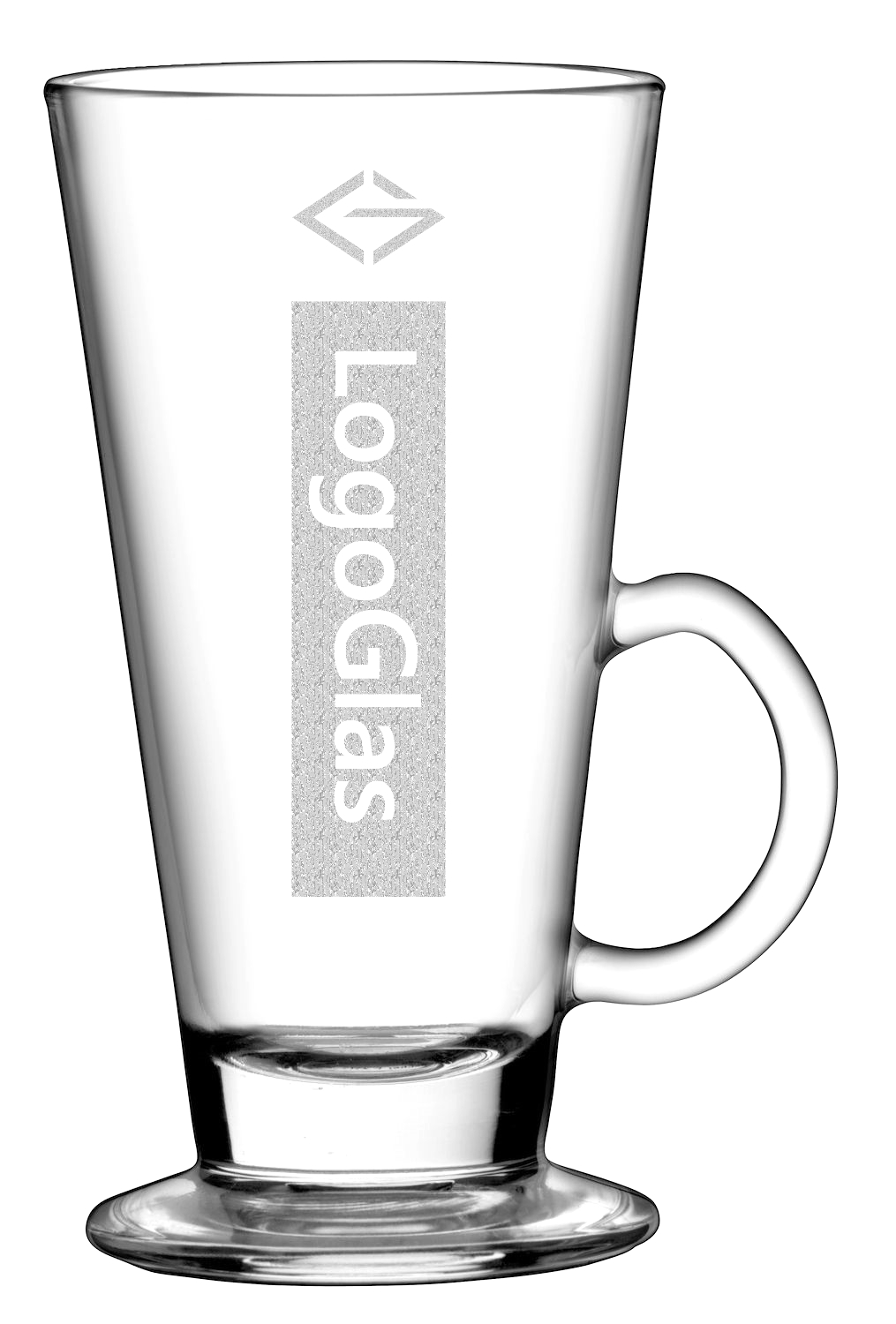 Trinkglas mit Henkel Logo